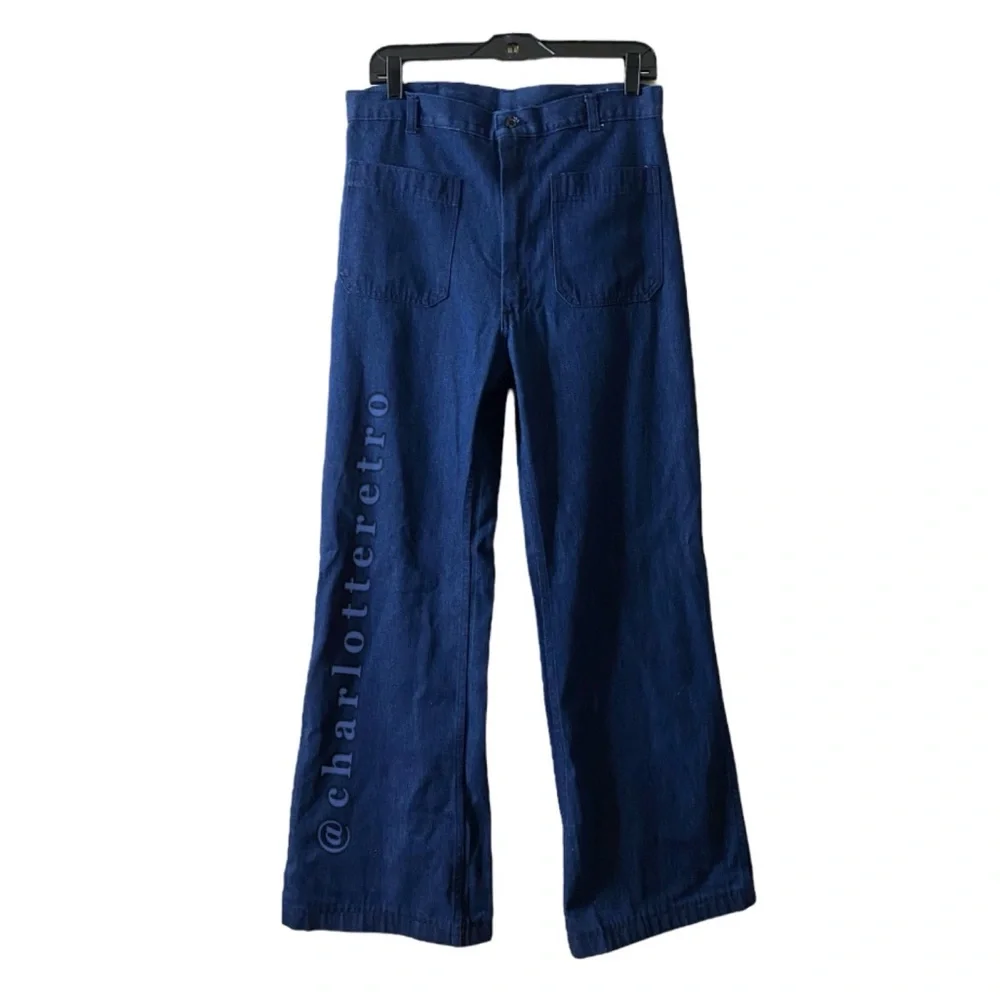 vtg Mens Military Issued Denim Utility Trousers • Sailor Pants • Wilsew Inc